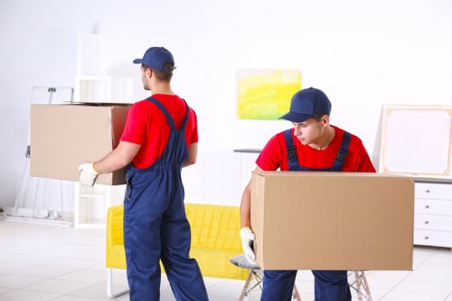 Commercial moving team planning an office relocation in Ilford