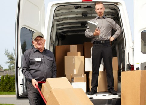 Local removals team loading a van in Ilford