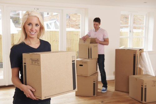 Local moving team handling flat access in Ilford
