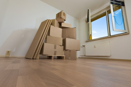 Removal van for home moving in Ilford street