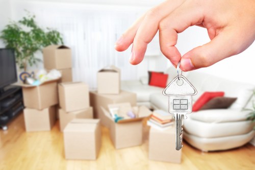 Careful loading of household items for an Ilford move