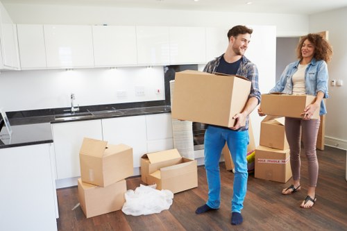 Checklist and contract paperwork for a removal service